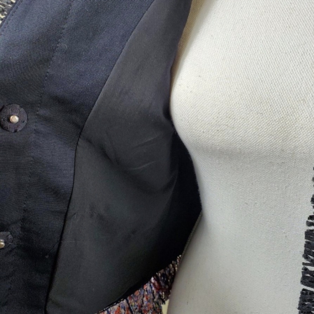 Ann Taylor Confetti Tweed Fringe Jacket Blazer XS - Picture 9 of 11